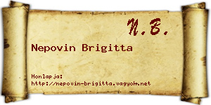 Nepovin Brigitta névjegykártya